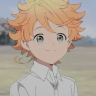 ☺️ 6bd622aa Emma The Promised Neverland Anime, Manga, Karakter, Senyum, Rambut oranye telegram sticker