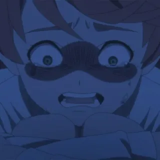 😱 819312fb anime, takut, ketakutan, horor, terkejut, ketakutan telegram sticker