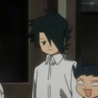 😐 fdbe550f Ray The Promised Neverland Anime, Karakter, Anak laki-laki, Serius, Manga, The Promised Neverland, Ray telegram sticker