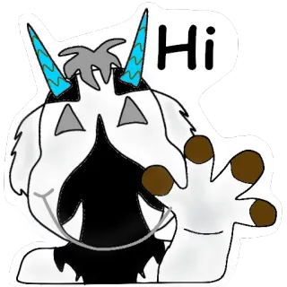 👋 26740273 Hi 괴물, 귀여운, 손 흔드는, 친근한, 인사 telegram sticker