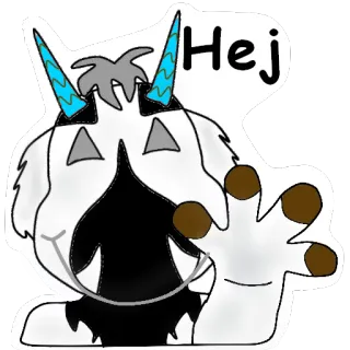 👋 d7ded211 Hej 인사, 손 흔들기, 괴물, 만화, 안녕하세요, 친절한 telegram sticker