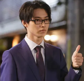 👍 d4ad949d 男性, メガネ, いいね, スーツ, ネクタイ, 屋内, ポジティブ, 承認 telegram sticker