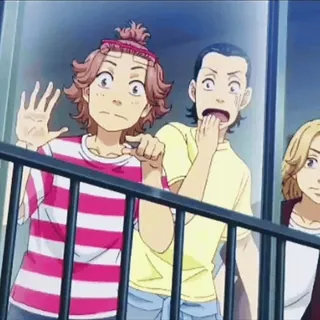 🤓 681875a8 Anime, Schock, Angst, Überraschung, Cartoon, Ausdruck, Figuren telegram sticker