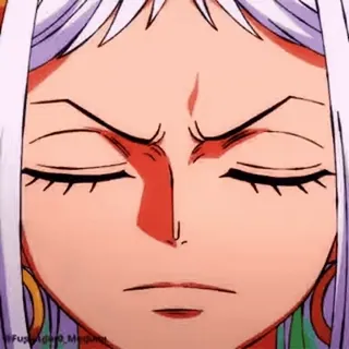 😄 3682b002 Yamato One Piece Anime, One Piece, Yamato, En colère, Personnage, Manga whatsapp sticker