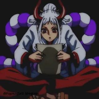 🤔 533e72ab Yamato One Piece Anime, Yamato, One Piece, Personnage, Dessin animé whatsapp sticker