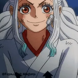 😄 6ad97c00 Yamato One Piece anime, one piece, yamato, personnage, manga, dessin animé whatsapp sticker