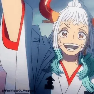 😄 ab44bc70 Yamato One Piece Anime, One Piece, Yamato, Dessin animé whatsapp sticker