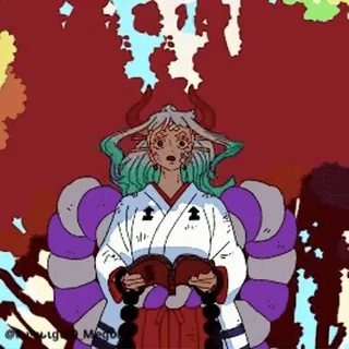 😳 ac7ad1dd Yamato One Piece Anime, One Piece, Yamato, Manga, Personnage, Cornes whatsapp sticker