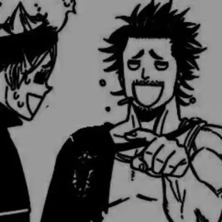 ⚫ 08563126 Yami Sukehiro Black Clover Anime, Black Clover, Yami Sukehiro, Manga, Fumeur telegram sticker