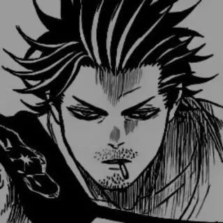 ⚫ 25426d54 Yami Sukehiro Black Clover Anime, Yami, Black Clover, Manga, Personnage telegram sticker