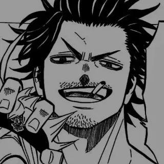 ⚫ 26401664 Yami Sukehiro Black Clover Yami, Black Clover, Anime, Manga, Cigarette, Personnage telegram sticker
