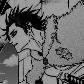 ⚫ c3ee2a53 Yami Sukehiro Black Clover Anime, Manga, Yami Sukehiro, Black Clover, Magicien, Magie telegram sticker