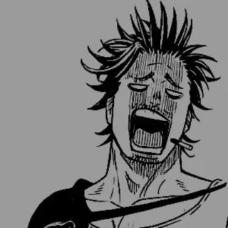 ⚫ e1ca97c9 Yami Sukehiro Black Clover Anime, Manga, Black Clover, Yami Sukehiro, Roi-Mage telegram sticker