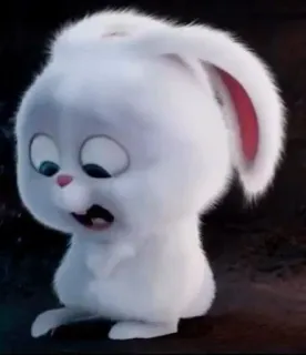 😓 1febb6cd Snowball The Secret Life of Pets cartoon, rabbit, bunny, cute, animal, movie character telegram sticker