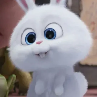 😅 23bfc04d Snowball The Secret Life of Pets bunny, rabbit, animal, pet, cute, cartoon, movie telegram sticker