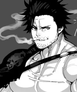 😏 dac9bdeb Anime, Manga, Homme, Cigarette, Fumeur, Noir et blanc telegram sticker