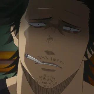 ☘️ 32a284de anime, smoking, cigarette, manga telegram sticker