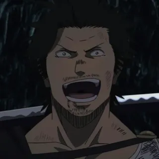 🚬 441c70a1 Black Clover anime, black clover, yami sukehiro, wizard king, captain, magic knight, sword, battle telegram sticker