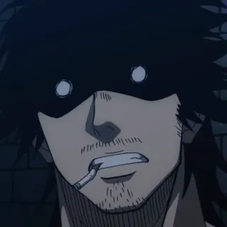 🚬 70cca9ef anime, smoking, cigarette, man, serious, mysterious telegram sticker