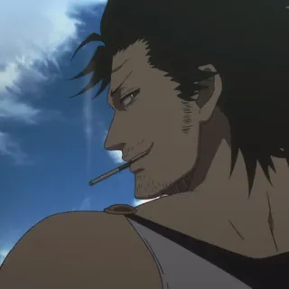 ☘️ 7f4777a9 Yami Sukehiro Black Clover anime, black clover, yami sukehiro, smoking, manga, character telegram sticker