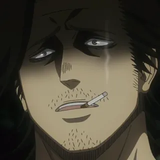 🚬 dc569333 anime, character, smoking, sad telegram sticker