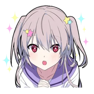 😮 090a344b Anime, Chica, Linda, Brillo, Dibujos animados, Personaje, Coletas telegram sticker