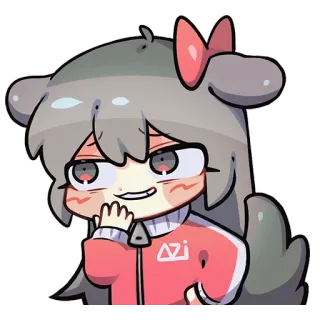 🎀 0a1a0f87 azi อนิเมะ, การ์ตูน, ผู้หญิง, น่ารัก, ชุดวอร์ม telegram sticker