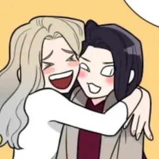 🔖 00e1973c การ์ตูน, กอด, มิตรภาพ, อนิเมะ, น่ารัก, เพื่อน telegram sticker