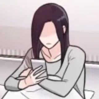 🔖 1283d408 การ์ตูน, ผู้หญิง, โทรศัพท์, ภาพประกอบ, ผู้หญิง, คน telegram sticker