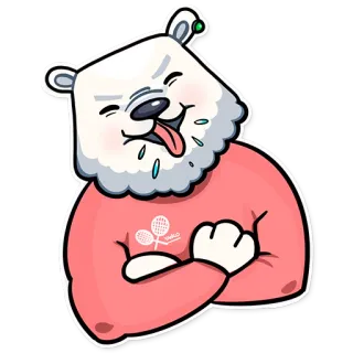 😝 0fe76227 熊, 卡通, 网球, 运动, 可爱, 动物 telegram sticker