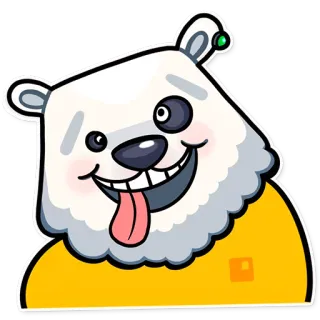 😜 4ba6ed66 动物, 熊, 卡通, 可爱, 搞笑, 贴纸 telegram sticker