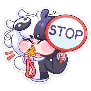 ⛔️ 0bb354f0 STOP 停止标志, 警告, 抗议, 动漫, 贴纸 telegram sticker