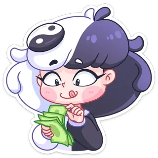 🤑 e947c01a 钱, 贪婪, 卡通, 角色, 财富, 成功 telegram sticker