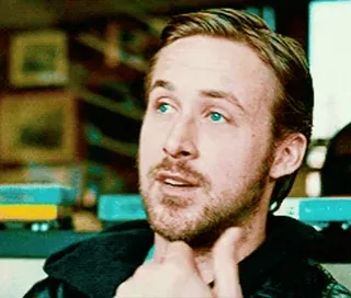 👃 14efccce Ryan Gosling ไรอัน กอสลิง, นักแสดง, มีม, คิด, คนดัง, ตลก telegram sticker