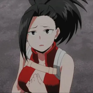 🖤 c1886880 Momo Yaoyorozu My Hero Academia Anime, My Hero Academia, Momo Yaoyorozu, Fan art telegram sticker