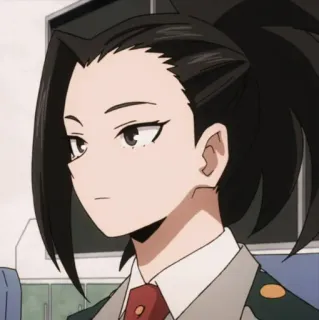🖤 ed068809 Momo Yaoyorozu My Hero Academia Anime, Manga, Seragam sekolah, Karakter telegram sticker