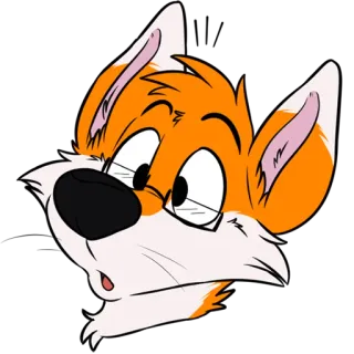 😮 2a4097d8 lis, futrzak, kreskówka, zwierzę, portret telegram sticker