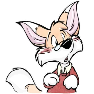 🦊 4524ff8f Lis kreskówka, Antropomorficzny lis, Zwierzę z kreskówki, Lis, Ilustracja, Zwierzę, Postać telegram sticker