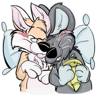 🐭 455266c2 Kreskówka, Słodkie, Zwierzęta, Poduszka, Przyjazny, Futrzany telegram sticker