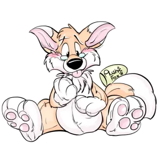 ☁️ a72e2601 Plushie Fox lis, słodki, kreskówka, pluszak, zwierzę, futrzak telegram sticker