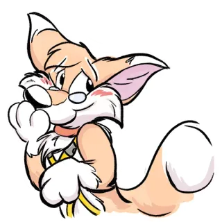 🦊 a7365fda kreskówka, postać, uroczy, ilustracja, lis, zwierzę telegram sticker