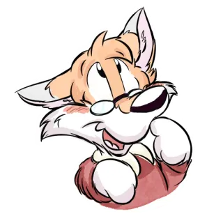 💭 a79b767b kreskówka, lis, zwierzę, postać, okulary, rysunek telegram sticker