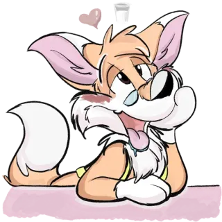 🥕 aa9b30eb lis, kreskówka, zwierzę, słodki, futrzany telegram sticker