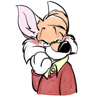 🤣 b6a8fc8c Lis kreskówkowy, Zwierzę antropomorficzne, Postać z kreskówki, Lis, Okulary, Animowany telegram sticker