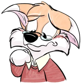 😳 bf7387fe kreskówka, lis, zwierzę, postać telegram sticker