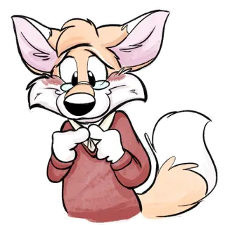 😖 c94d99e6 lis, kreskówka, zwierzę, okulary, słodki, futrzany, postać telegram sticker