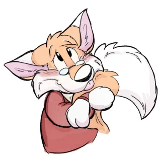 🥺 d060b5f5 Kreskówka, Lis, Antropomorficzny, Słodki, Zwierzę, Futrzak telegram sticker