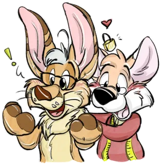 🔒 d35299ed Furry, Antropomorficzne, Zwierzęta, Kreskówki, Przyjaźń telegram sticker