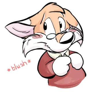 💕 fc6be5cc blush słodki, zwierzę, rumieniec, kreskówka, lis, futrzak telegram sticker