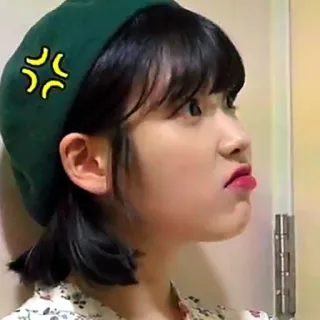 😂 316a6b58 arrabbiata, infastidita, espressione, donna, coreana, contrariata telegram sticker